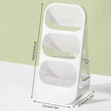 3-Tier Large Capacity Kitchen Utensil Organizer – Minimalist Desktop Storage Box for Kitchen, Bedroom, Living Room & More (White)