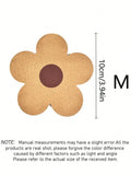 1Pc M Size 10cm Flower Wooden Heat Resistant Insulation Mat, Table Pot Pad For Wedding Christmas Gift