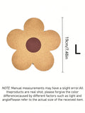 1Pc M Size 10cm Flower Wooden Heat Resistant Insulation Mat, Table Pot Pad For Wedding Christmas Gift