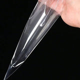 100Pcs Drawstring Cone Shaped Dessert Bags, Transparent Popcorn Candy Chocolate Pastry Storage Pouches 9 Inch