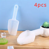 4pcs Plastic Ice Scoop, Kitchen Ice Scooper for Ice Maker Freezer and Bar Scoop for Candy, Beach