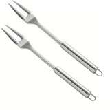 2pcs Stainless Steel Carving Fork for Meat, Heavy-Duty Long Heat-Resistant Handle for Grilling Cooking Serving BBQ
