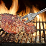 2pcs Stainless Steel Carving Fork for Meat, Heavy-Duty Long Heat-Resistant Handle for Grilling Cooking Serving BBQ