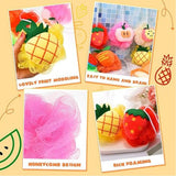 6 Pieces Cute Fruit Bath Shower Sponge Loofahs Mesh Pouf Shower Ball Colorful Cartoon Body Scrubber Balls Shower Mesh