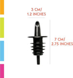 Shaved Ice Syrup Precise Control Bottle Pourers, 10-Pack | Professional Pour Spouts, For Snow Cone & Drink Flavors