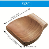Potted Pans Wooden Spoon Rest - Acacia Wood Stove Top Spoon Holder with Non-Slip Grips for Spoons, Spatulas, and Tongs
