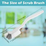 5Pcs Dish Brush Bottle Bathroom Scrub Brushes Kitchen Cleaning Brush Right Angle Kitchen Brush Sink Household Pot Pan Edge Corners Tile Lines Brush with Stiff Bristles