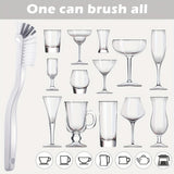 5Pcs Dish Brush Bottle Bathroom Scrub Brushes Kitchen Cleaning Brush Right Angle Kitchen Brush Sink Household Pot Pan Edge Corners Tile Lines Brush with Stiff Bristles