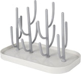Countertop Bottle Drying Rack with Removable Base, Multi-purpose Detachable Storage Dryer Stand for Water Bottles Mugs and Small Gadgets, Gray