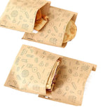 S-50PCS Grease-Resistant Paper Food Bags, Disposable Kraft Paper Bags for Baking and Air Fryer 15*17cm