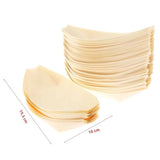 50Pcs Disposable Wooden Plates for Sushi Salad and Desserts, Pine Wood Bowls, Eco-Friendly Food Serving Dishes 7IN