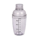 1PC Plastic Cocktail Shaker 300ml for Home Bar, Drink Mixing Utensil with Transparent and Black Scale
