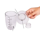 1PC Plastic Cocktail Shaker 500ml for Home Bar, Drink Mixing Utensil with Transparent and Black Scale
