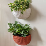 Exquisite Wall Flower Pot, Plastic Hanging Planter for Outdoor Garden Balcony, Home Decor Bucket Planter S