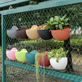 Exquisite Wall Flower Pot, Plastic Hanging Planter for Outdoor Garden Balcony, Home Decor Bucket Planter L