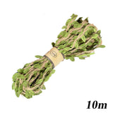 Natural Burlap Home Decoration Sticker, Craft Tape Artificial Leaf Jute Twine, 10 Meters Roll