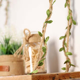 Natural Burlap Home Decoration Sticker, Craft Tape Artificial Leaf Jute Twine, 10 Meters Roll