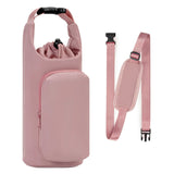 New Insulated Water Bottle Bag with Ice Cup Set, Diagonal Lift Design for Outdoor Travel and Picnics