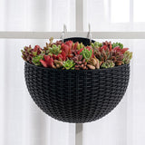 Exquisite Wall Flower Pot, Plastic Hanging Planter for Outdoor Garden Balcony, Home Decor Bucket Planter L