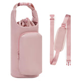New Insulated Water Bottle Bag with Ice Cup Set, Diagonal Lift Design for Outdoor Travel and Picnics