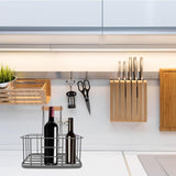 Kitchen Milk Bottle Holder Doorstep, Milk Crate, Wire Metal with Wooden Handle, Grey-Beer Basket Metal Wine Rack Basket Wine Wood