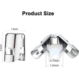 Champagne Stoppers with Stainless Steel Champagne Saver with Food Grade Silicone Leak proof Keep Fresh Suitable (Silver, 2 Pack)
