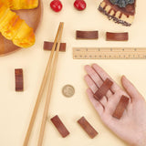Set of 8 Wooden Chopsticks Rest(Coconut Brown) Handcrafted Wood Chopsticks Stand Dinner Spoon Stand Concave Shape