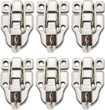 10PCS Metal Duckbilled Box Hasp Lock Toggle Latch Catch for Wooden Case Boxes Toolbox-Retro Silver Style Box Toggle Latch Antique