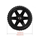 2 Pack Shopping Cart Wheels Replacement 5 inch Dia Rubber Foam Wheel Repair for Folding Rolling Bag Cart Bowling Ball Cart Portable