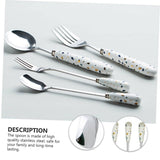 4pcs Drink Spoons dessert spoon coffee teaspoon drinks matte tableware Kitchen Tableware Spoons Ice Cream Dessert Spoon ice cream