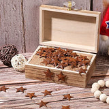 50pcs Rusty Stars Rusted Metal Star Miniature Barn Stars Craft Stars with Hole for Farmhouse Rustic Decoration