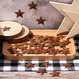 50pcs Rusty Stars Rusted Metal Star Miniature Barn Stars Craft Stars with Hole for Farmhouse Rustic Decoration