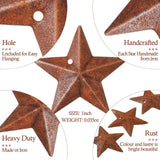 50pcs Rusty Stars Rusted Metal Star Miniature Barn Stars Craft Stars with Hole for Farmhouse Rustic Decoration