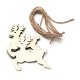 10pcs Unfinished Wood Slices Wooden Hanging Ornaments Wood Slices Blank Wood Elk Slices Deer Hanging Decorations Wooden