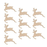 10pcs Unfinished Wood Slices Wooden Hanging Ornaments Wood Slices Blank Wood Elk Slices Deer Hanging Decorations Wooden