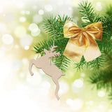 10pcs Unfinished Wood Slices Wooden Hanging Ornaments Wood Slices Blank Wood Elk Slices Deer Hanging Decorations Wooden