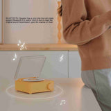 Record Player Style Bluetooth Speaker Phonograph Style Retro Bluetooth Speaker Yellow Cute Look Gift for Girls Good Bass