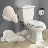 Toilet Bolt Caps Decorative & Durable Resin Cute Polar Bear Bolts Covers Set of 2 - Hide Your Toilet Bolts - Perfect Decor