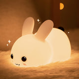 Night Lights for Kids, 7 Color Light Silicone for Baby Nursery, Portable USB Rechargeable Bedside Lamp