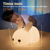 Night Lights for Kids, 7 Color Light Silicone for Baby Nursery, Portable USB Rechargeable Bedside Lamp