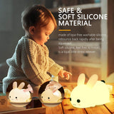 Night Lights for Kids, 7 Color Light Silicone for Baby Nursery, Portable USB Rechargeable Bedside Lamp