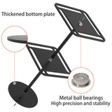 360° Rotating Acrylic Sunglasses & Eyeglasses Display Rack - Double-Tier Black Tabletop Organizer for Eyewear