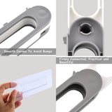 Wall Mounted Shoe Rack, 2-Piece Folding Slipper and Towel Holder, Grey Foldable Shoe Racks, Polypropylene