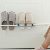 Wall Mounted Shoe Rack, 2-Piece Folding Slipper and Towel Holder, Grey Foldable Shoe Racks, Polypropylene