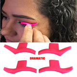 4Pairs of (classic style and dramatic syle) Silicon Wing Eyeliner Stamp Eyeshadow Stencil Models Wing Style Eye Liner Tool