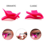 4Pairs of (classic style and dramatic syle) Silicon Wing Eyeliner Stamp Eyeshadow Stencil Models Wing Style Eye Liner Tool