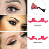 4Pairs of (classic style and dramatic syle) Silicon Wing Eyeliner Stamp Eyeshadow Stencil Models Wing Style Eye Liner Tool