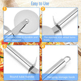 Stainless steel pizza hob/pie cutterEasy to Clean, Pizza Cutter Wheel, Cake best choice Stainless Steel Pizza Cutter Wheel