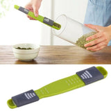 Stalls Adjustable Measuring Spoon Dual Sided Movable Metering Spoon with Leveler in Semi-Liquid Ingredients Sugar Coffee