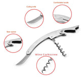 Opener Waiter Corkscrew Wine Key with Foil Cutter&Wine Stopper-Classic All-in-one Corkscrew Bottle Opener For Beer Bar